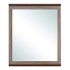 Udorich Rustic Two-Tone Wood Grain Mirror with Low Distortion Glass,