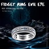 REDSUN Fidget Rings 925 Sterling Silver Evil Eye Spinner Ring