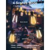 100ft Solar Outdoor String Lights with Remote - USB Rechargeable
