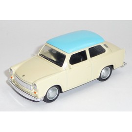 Trabant 601 Beige with Light Blue Roof Trabi Model Car Approx. 7.5 cm Welly