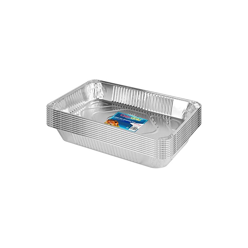 Sterling Ventures Large Rectangle Disposable Aluminium Foil Trays 52 x