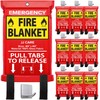 JJ CARE Fire Blanket – 10 Packs with Hooks –