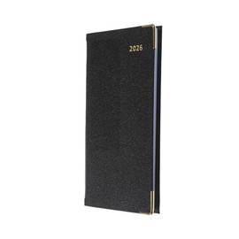 Collins - Business - Slim 2026 12 Month Calendar Year Planner, Week-To-View with Notes Pocket Diary - Black (CNB.99-26)