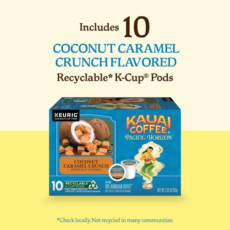 Kauai Coffee K-Cup Pods for Keurig Brewers – Arabica Coffee,