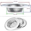 Tomario 2 Pack Stainless Steel Kitchen Sink Strainer, Standard Sink