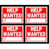 Home Bay Help Wanted Plastic Sign, 9 X 12-Inch (Pack of 4)