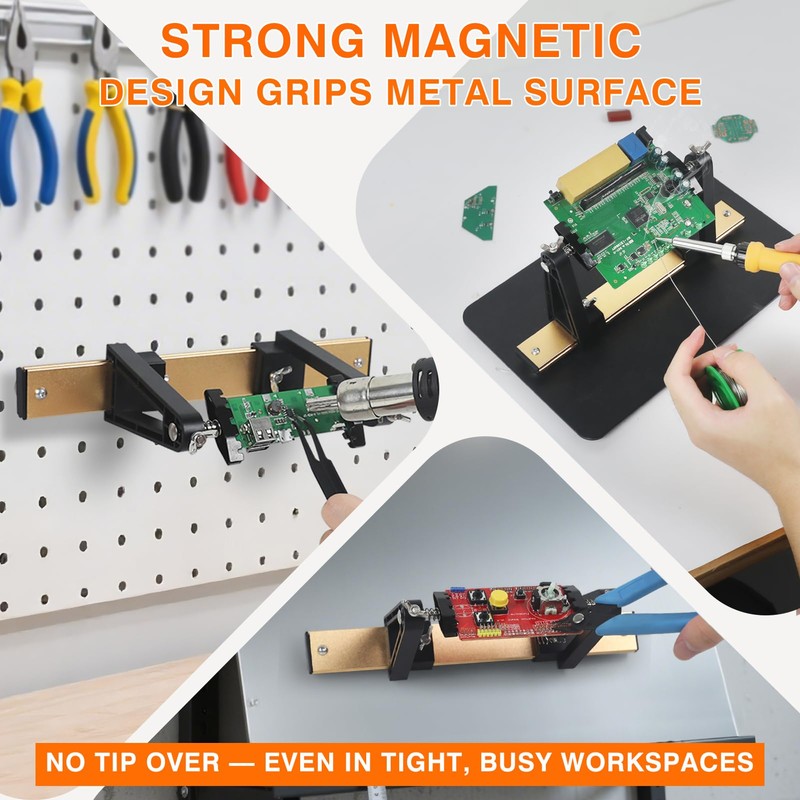 EOOKU Circuit Board Holder Helping Hands for Soldering and Repair,