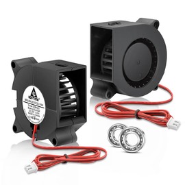 GDSTIME 2 pieces 4020 fan 24 V double ball bearing 24 volt 40 mm x 20 mm blower fan 100 cm cable 40 x 40 x 20 mm fan turbo 6500 rpm