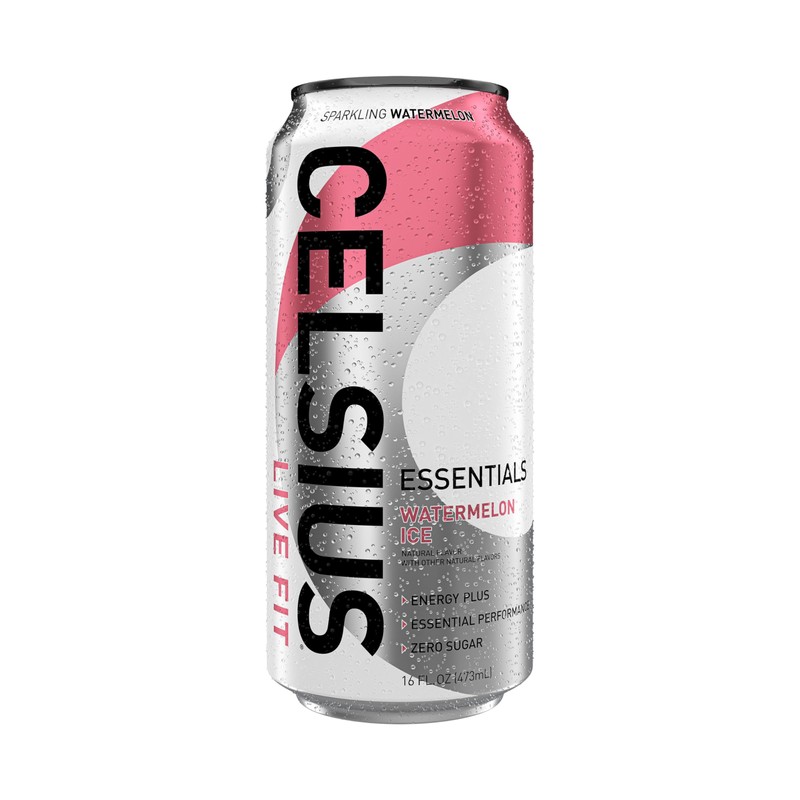 CELSIUS ESSENTIALS™ Sparkling Watermelon Ice, Sugar Free Performance Energy Drink,