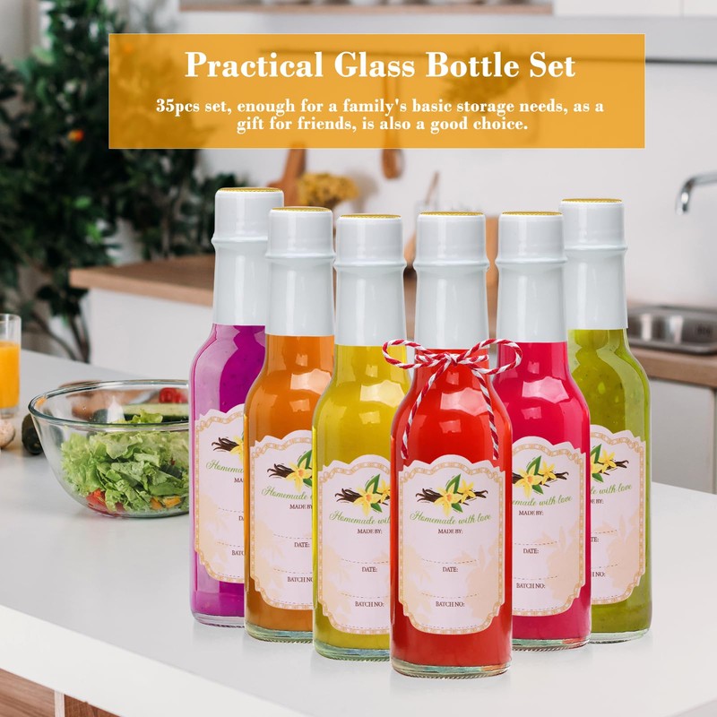 Clear Woozy 5oz Glass Bottles with Shrink Capsules - Set