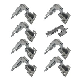 LIKERAINY 90Deg Short-arm Inset Blind Corner Hinge Ø 26mm H0 Without Damper for Cabinet Door Stud Hinges for Cupboard Wardrobe Doors Pack of 8 Pieces
