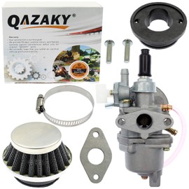 QAZAKY Carburetor Air Filter Compatible with 43cc - 47cc 49cc 2-stroke Engine Mini Moto ATV Quad Go Kart Moped Chopper Brush Cutter Minimoto X1 X2 X6 X8 Pocket Dirt Rocket Super Bike Scooter Motocross