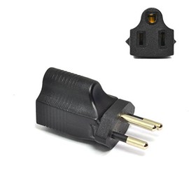 Ceptics Brazil Nbr14136 Travel Power Plug Adapter Accepts NEMA 5-15R - ETL Certified - Industrial Grade (IG-11C)