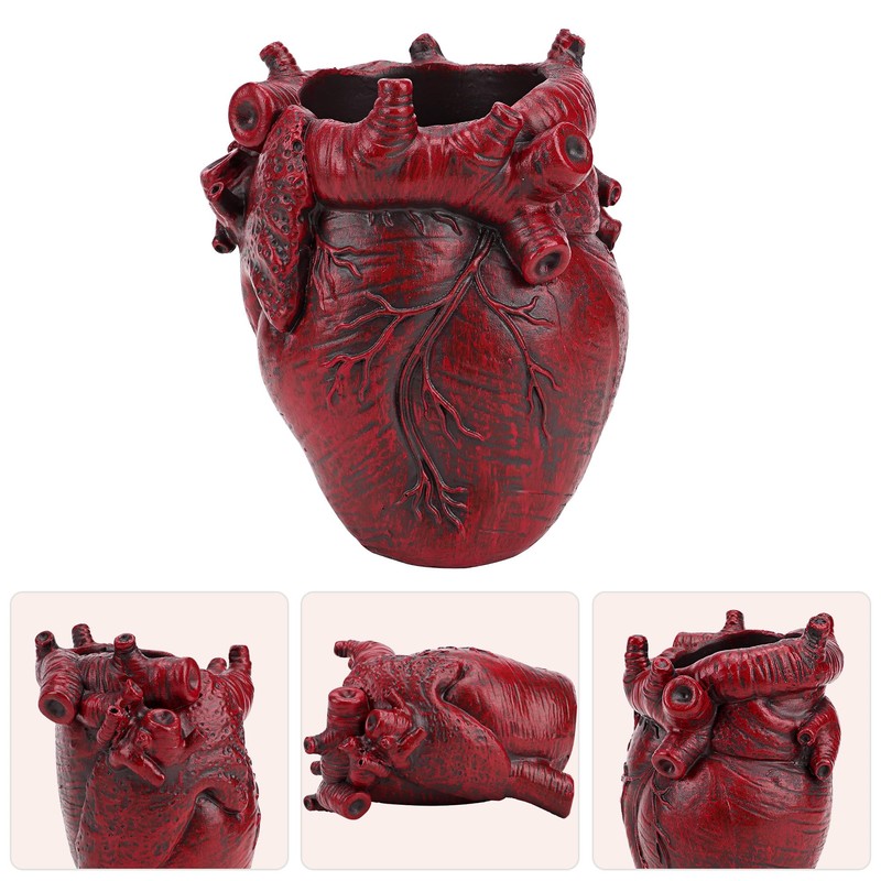 JANKOW Small Human Heart Shape Pencil Holder Real Human Heart