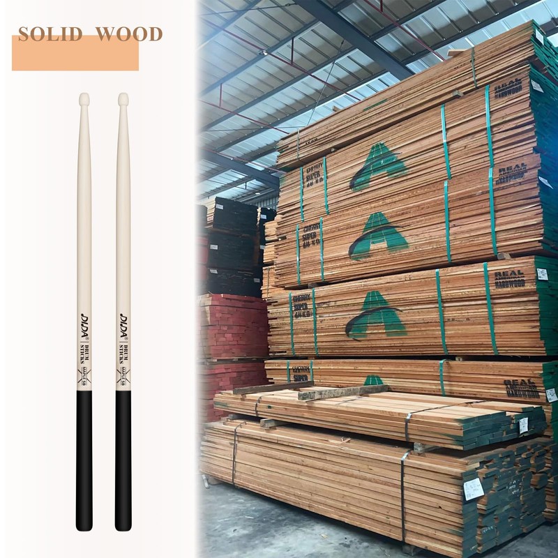 5B Drum Sticks, Drum Sticks for Drums, Natural Solid Wood丨Weight