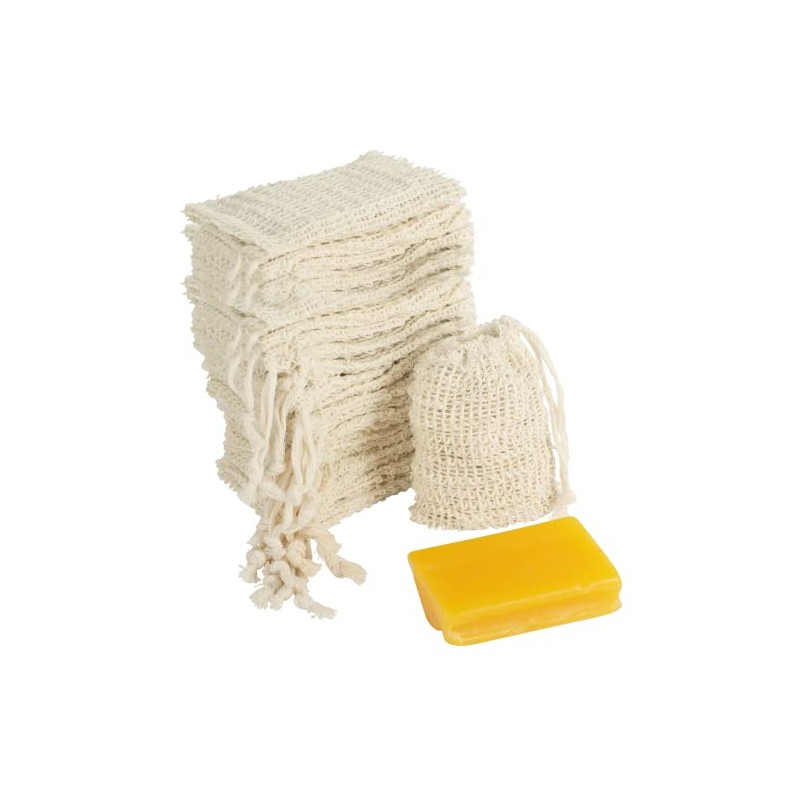 100 bolsas protectoras de jabón de sisal con cordón, bolsas