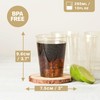MATANA 200 Hard Plastic Party Cups with Gold Glitter (285