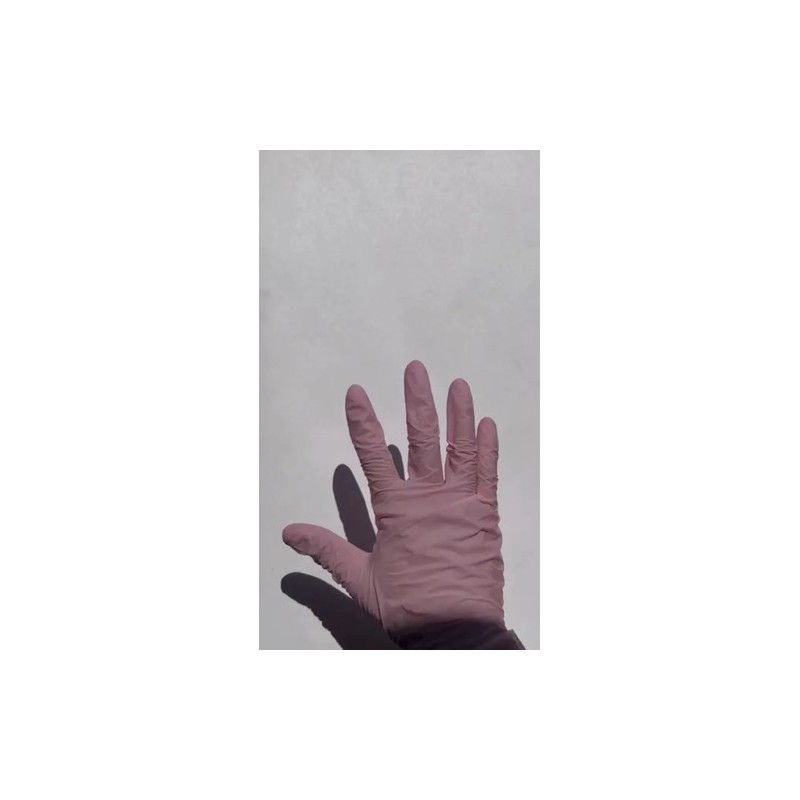 Guantes Nitrilo Uniseal Rosa Claro 100 Pzs Tatuadores