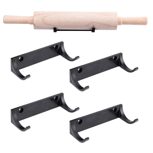Lekusha Horizontal Rolling Pin Wall Mount Holder Rolling Pin Display