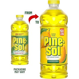 Pine-Sol 2X Concentrated Multi-Surface Cleaner Lemon Scent 60 Fl Oz (Pack of 2 total of 120 Fl oz)
