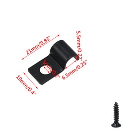 Wealrit 30 Pcs Black One Hole Pipe Straps Pipe Clamps for Conduit Reinforced Rib For EMT Conduit Pipe Fixing(12mm/0.47")