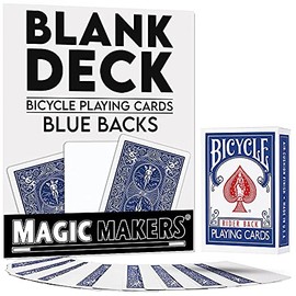 Baraja de Cartas para Bicicleta con Cara en Blanco