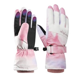 Guantes de Esquí, Los Guantes para Nieve para Mujer y Hombre Son Impermeables y Aptos para Pantallas Táctiles, Guantes Termicos para Actividades Al Aire Libre En Climas Fríos