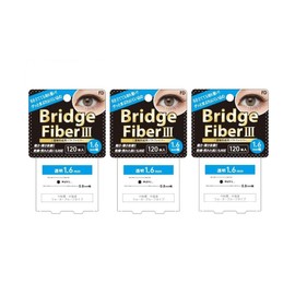FD Bridge Soft Fiber Eyelid Drop Prevention Tape, Soft Type, Transparent 0.06 inches (1.6 mm) Wide, 120 Sticks, Set of 3