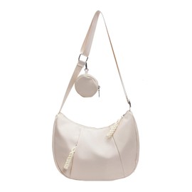 Crescent Shoulder Bag for Women Nylon Crossbody Purses Trendy Hobo Bags Medium Sling Bag Travel Slouchy Dumpling Bag