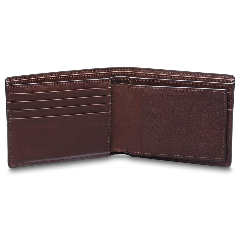 Bosca Navayo Slim 10 Pocket Wallet w/Removeable Flip I.D Passcase