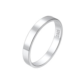 Suplight 925 Sterling Silver Band Ring for Women Wife Valentines Womens Wedding Rings Size 6