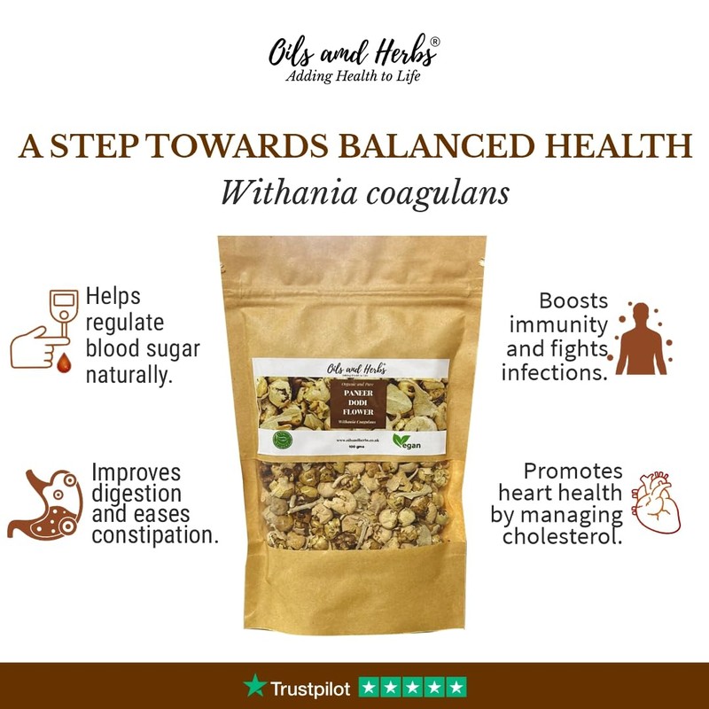 Clean Organic Paneer DODI Whole - Withania Coagulans - 100%