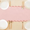 Windkream Scalloped Edge Table Runner 70 Inches Preppy Embroidery Edge