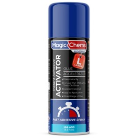 Magic Chems CA Glue Accelerator Spray (13.5 fl oz), Cyanoacrylate Super Glue Accelerator Spray, Adhesive Activator, CA Glue Activator (1 Pack)