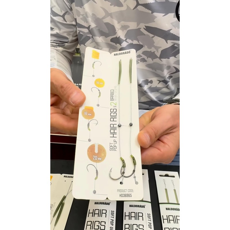 Haldorado Hair Rigs Size 4 Barb Soft Pop Up 22cm