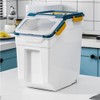 Qiveno Large Flour Storage Container Bin 25Lb, 2Pack Airtight Rice