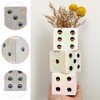 Ceramic Dice Vase,Unique Flower Vase,Retro Home Decor Bottle,Maximalist Planter,for Desk,