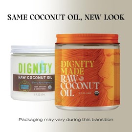 Raw Organic Coconut Oil for Skin, Hair & Cooking - Unrefined, Centrifuge-Extracted, Fair Trade Verified, Non-GMO, Virgin Coconut Oil - Beauty & Health Essentials (4 fl oz, Pack of 1)