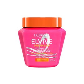 L'Oréal Paris Elvive Dream Liso Mascarilla Capilar, Efecto Keratina Anti Frizz Hasta por 72h, Resistente a la Humedad, Cabello Liso y Brillante, 300ml