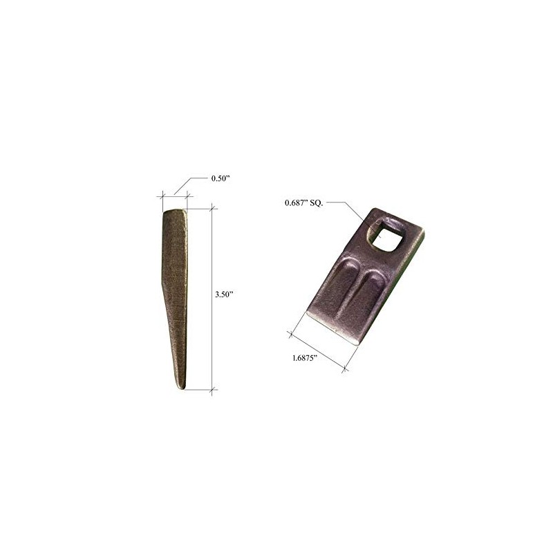 4 - Square Hole Replacement Auger Tooth - SQ-58F, SQ-58,