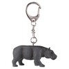 Mojo 387489 Hippo Animal Figure Keychain, gray