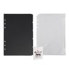 Panda Family Index Sheet, A5, 6 Holes, Clear Zippered Pockets,