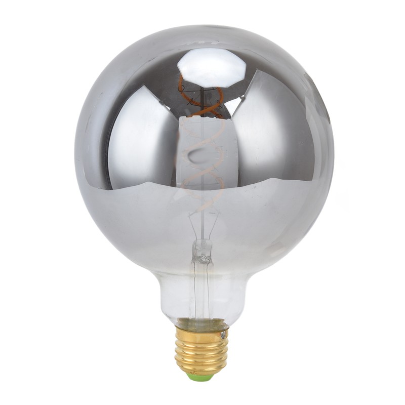 LED Vintage Edison Light Bulb Dimmable Antique Half Chrome Light