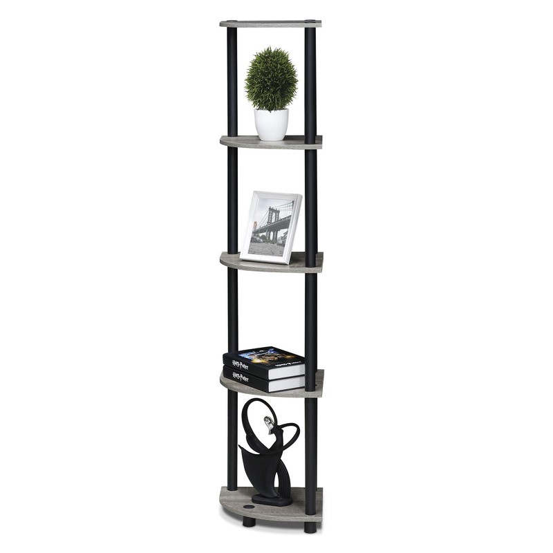 Furinno Furinno Turn-N-Tube 5 Tier Corner Display Rack Multipurpose Shelving