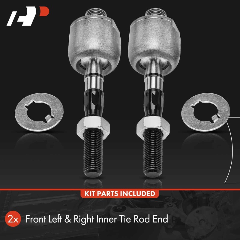 A-Premium 2 x Front Inner Tie Rod Ends, Compatible with