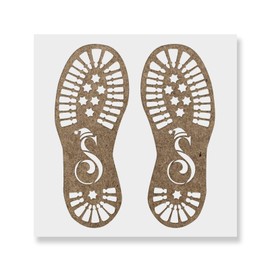 Santa Footsteps Stencil Design - Reusable Mylar Stencils for DIY Crafting
