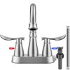 Hiqufet Bathroom Faucets, 4 Inch Centerset Faucet for Bathroom Sink