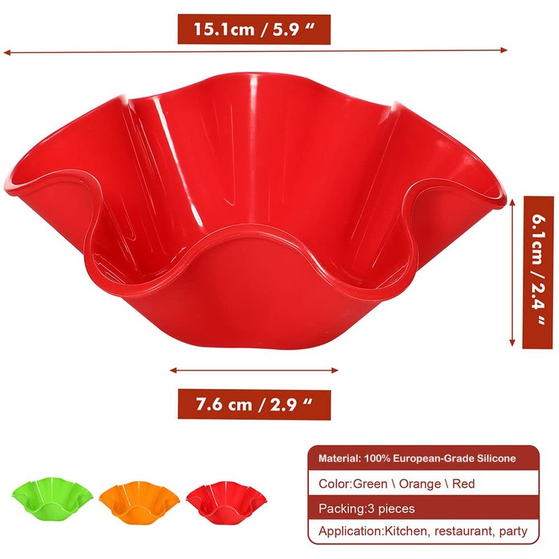 Koluti Nonstick Silicone Tortilla Shell Maker Set of 3, Colorful
