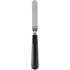 Wilton 9 Inch Frosting Spatula with A Stainless Steel Angled Spatula And Ergonomic Handle, Black Baking Spatula