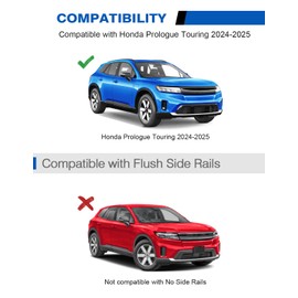 Wonderdriver Roof Rack Cross Bars 220lbs Compatible with Honda Prologue Touring 2024 2025 2026, Heavy Duty Aluminum Roof Rails Crossbars Cargo Canoe Black Rooftop Cargo Carrier Luggage.